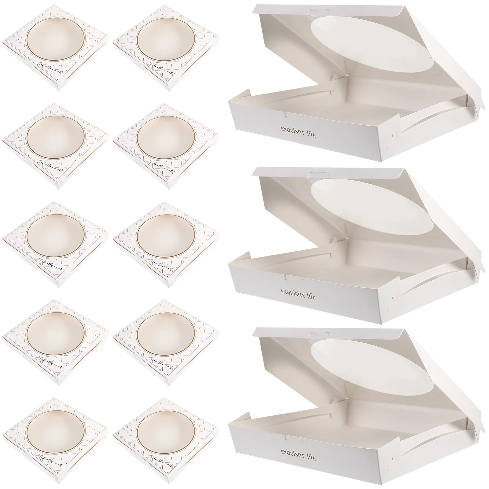 

20pcs 7 Inch Round Window Keeps Fresh Holder Pizza Paper Keeps Pizza Fresh Boxes Box Restaurant Storage Container