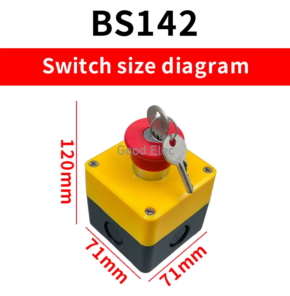 Emergency stop button cassette switch emergency stop switch waterproof box