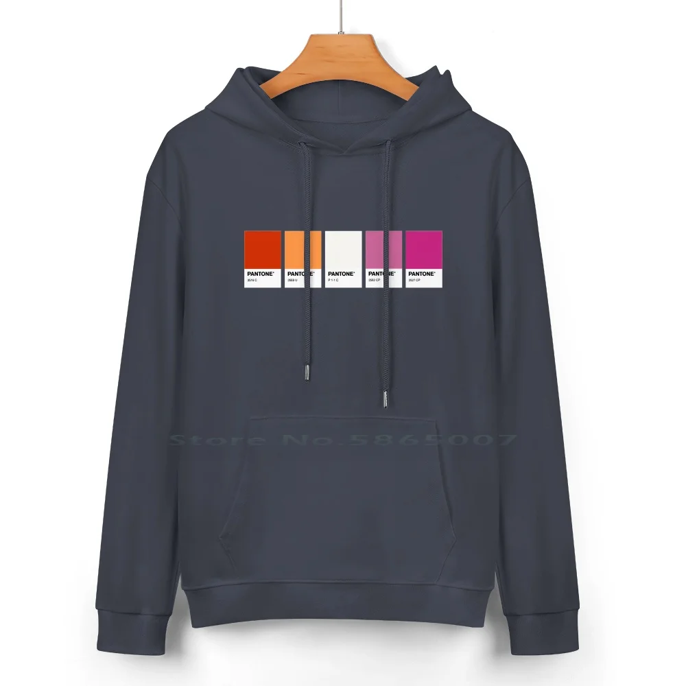 Pantone Lesbian Pure Cotton Hoodie Sweater 24 Colors Pride Flag Gay Pride Lgbtq Lesbian Pride Wlw Sapphic Bisexual Pantone 100%