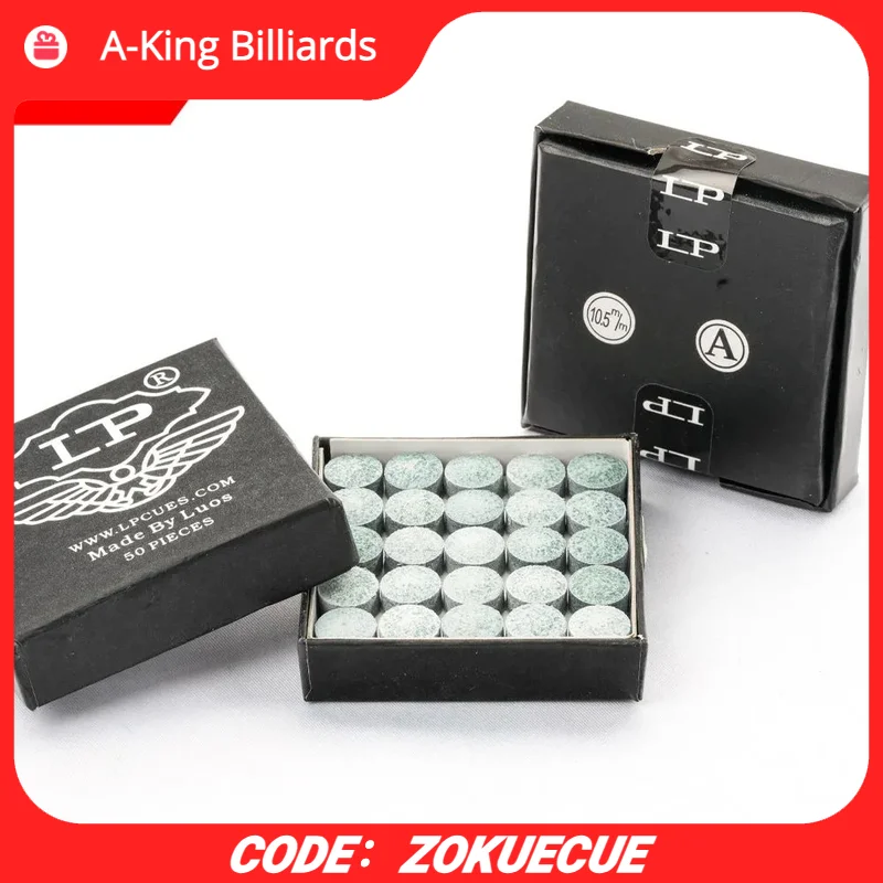 

LP Snooker Cue Tip with 10mm 50 Pcs Billiards Tips Black Eight Billiard Supplies for Billiards Accessories