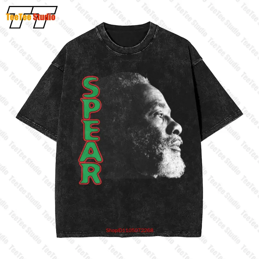Burning Spear Never Worn Washed Black Vintage Oversized T-Shirt MHQE