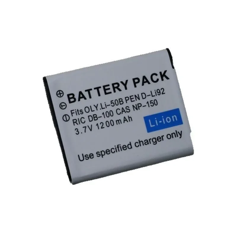 Batteries de caméra D-Li92 DLi92 pour Pentax RZ10 RZ18 WG-1 WG-4 WG-10 pour Olympus u6010 u9010 Li-50B SH-1 iHS SH-60 SP-100 SP-100EE