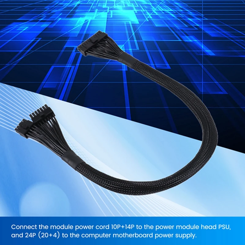 14+10Pin to 24 Pin ATX Power Supply Cable 20+4 Pin PC PSU Motherboard Cable for AX1500I AX1200I AX860I AX760I-A23R