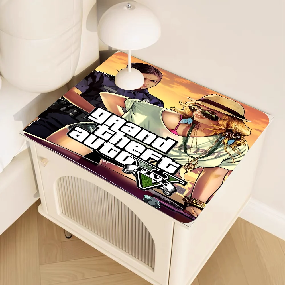 Modern Video Game Grand Theft Auto Absorbent Drain Mat Countertop Dry Mats Printed Coffee Machine Draining Pad Table Placemats