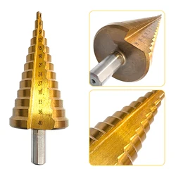 HSS Step Drill Bits 4mm-40mm Titanium shank Woodworking Power Tools  Shank