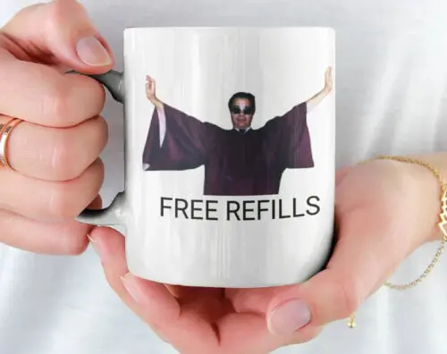 Jim Jones Cult Leader Free Refills Ceramic Mug 11oz Funny Mug Funny Coffee Mug