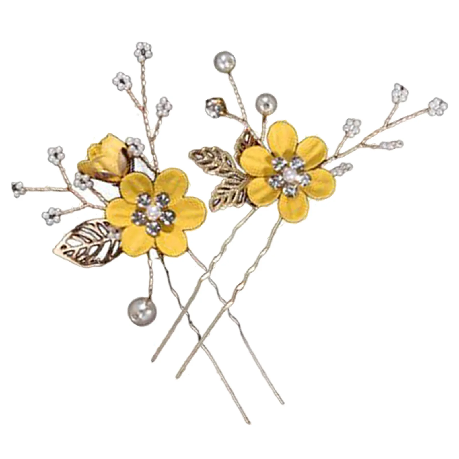 2Pcs Classic Wedding Hair Accessories Cloth Flower Pins for Bride Bridal Headpiece Styling Bride Hair Accessories Wedding