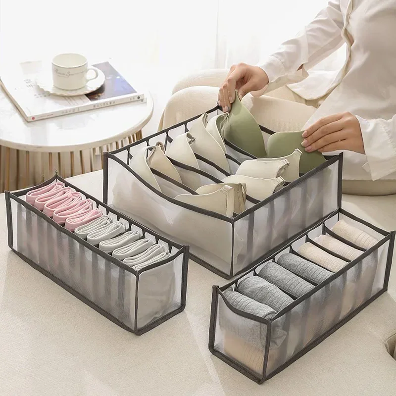 2025 New Underwear Drawer Organizer Storage Box Foldable Closet Organizers Drawer Divider Storage Boxes For Underpants Socks Bra