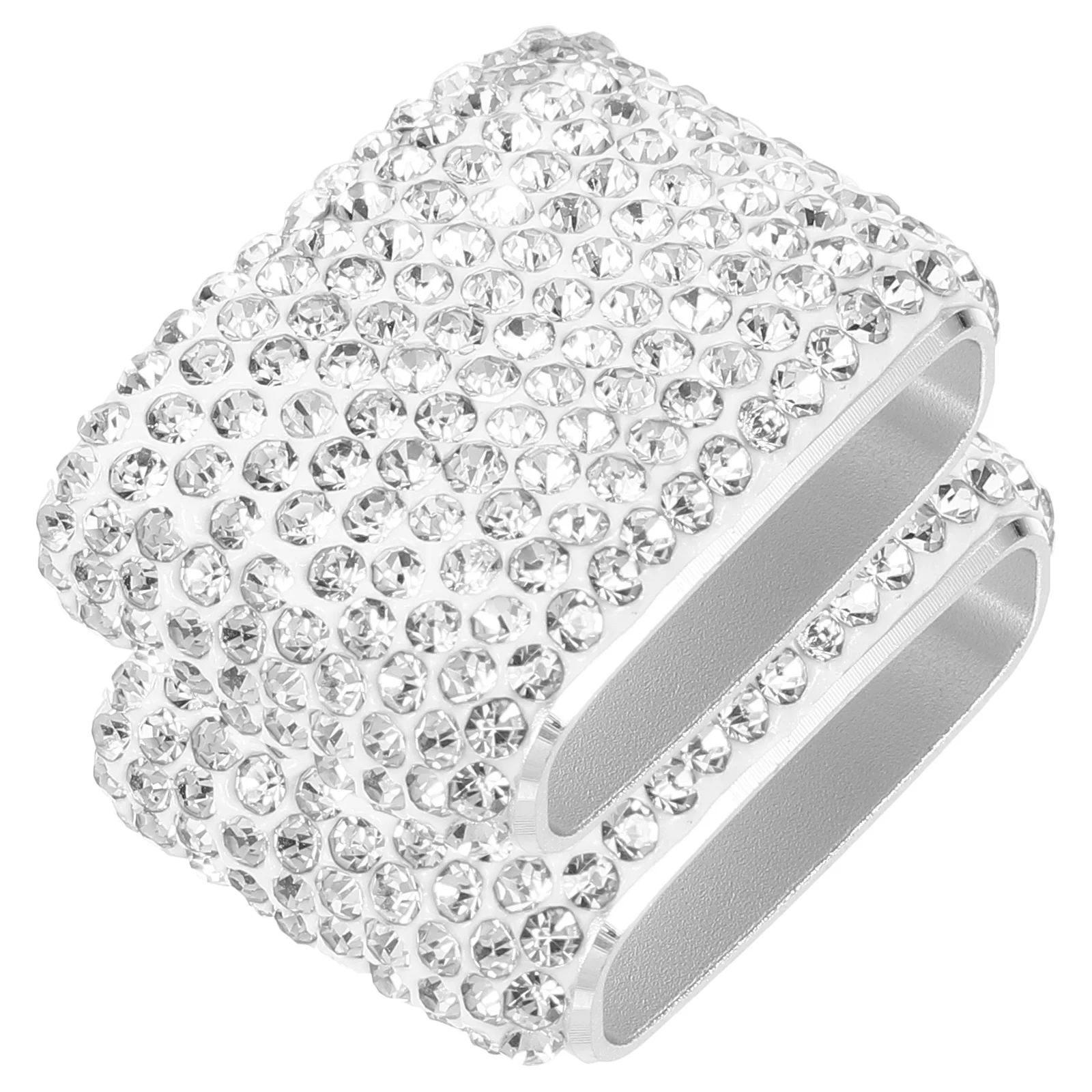 

2Pcs Car Sunglass Organizer Rhinestone Eyeglass Holder Stylish and Practical Accessory for Women's Vehicle Sunglasses Holder