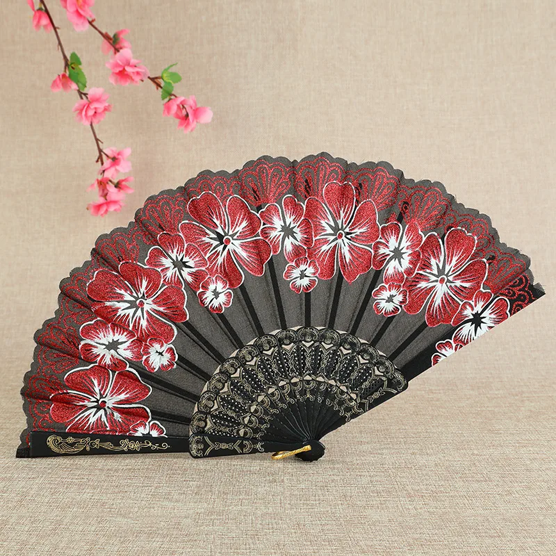 Chinese Style Ancient Fan Plastic Folding Fan Hanfu Fan for Women japanese home decor  abanicos de mano