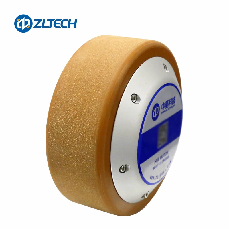 

6.5inch 24V-48V 500W 200kg Load Waterproof IP65 PU Tire BLDC Wheel Hub Motor With 14bit Encoder For Cleaning Robot