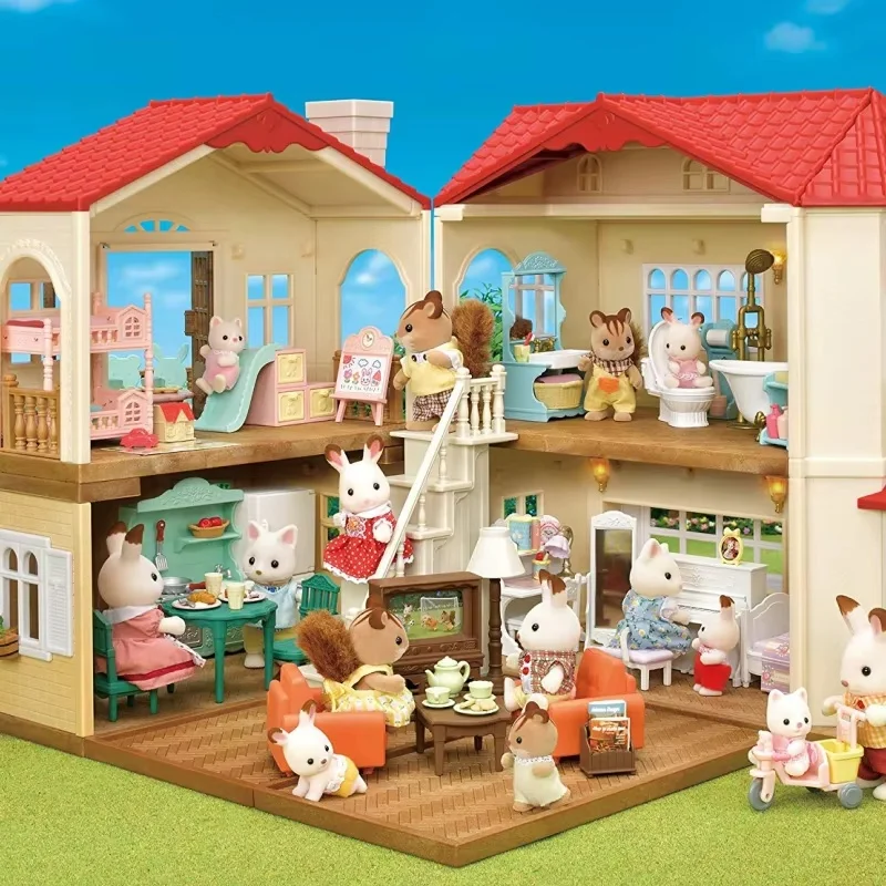 

Genuine Anime Sylvanian Families Play House Toy Set Anime Girl Toy Family Figurine Room Decoration Ornaments Birthday Gift Toys