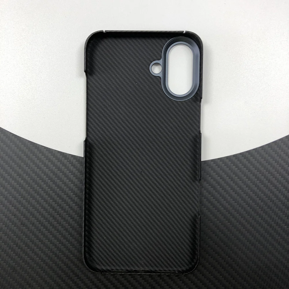 Black case for Apple iPhone 16 Plus ip16plus ip6+ 16+ 16plus Kevlar case real Aramid Carbon Fiber 600D case lightweight