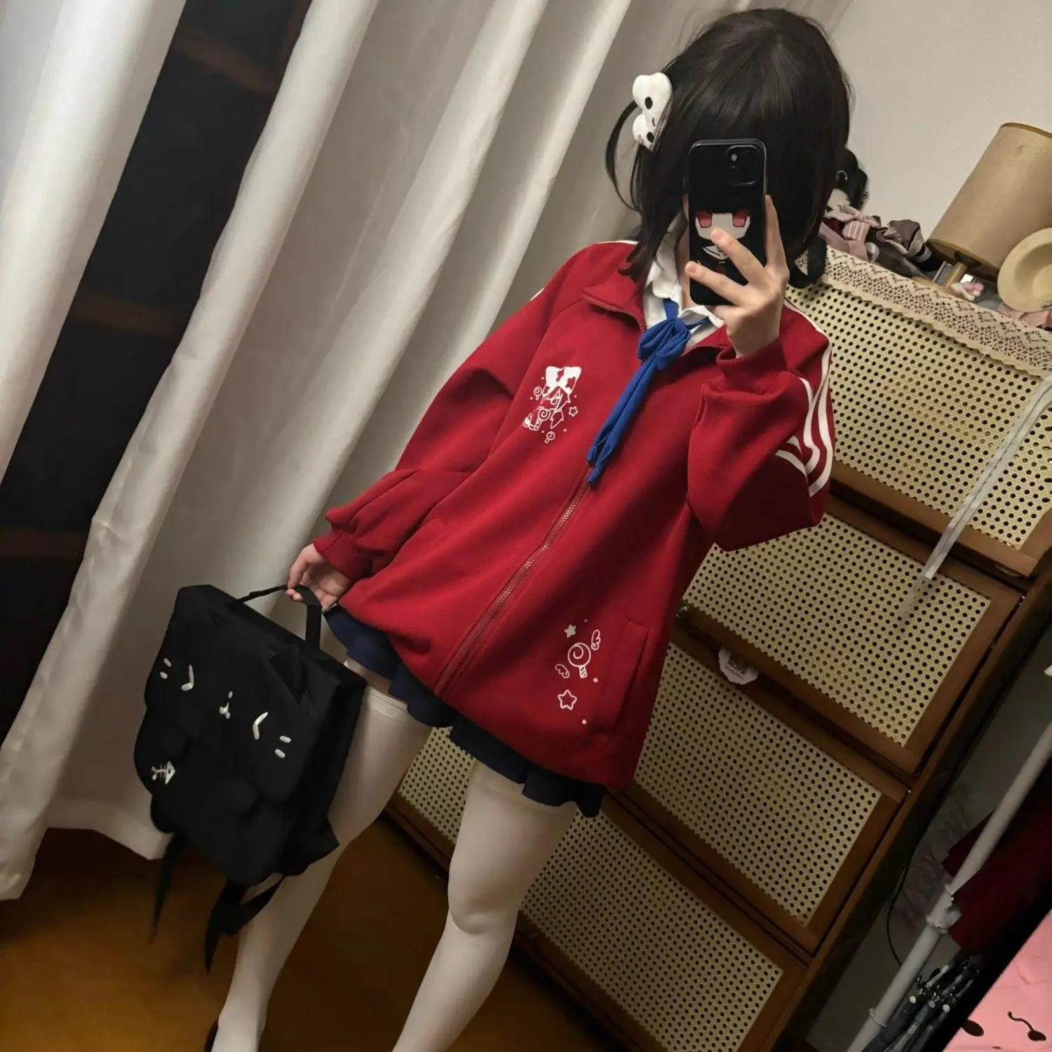 Kawaii Anime Inspired Long Sleeve Stand Collar Outerwear Y2K Style Autumn Winter Coat Second Layer Aby Culture Cute Sensation