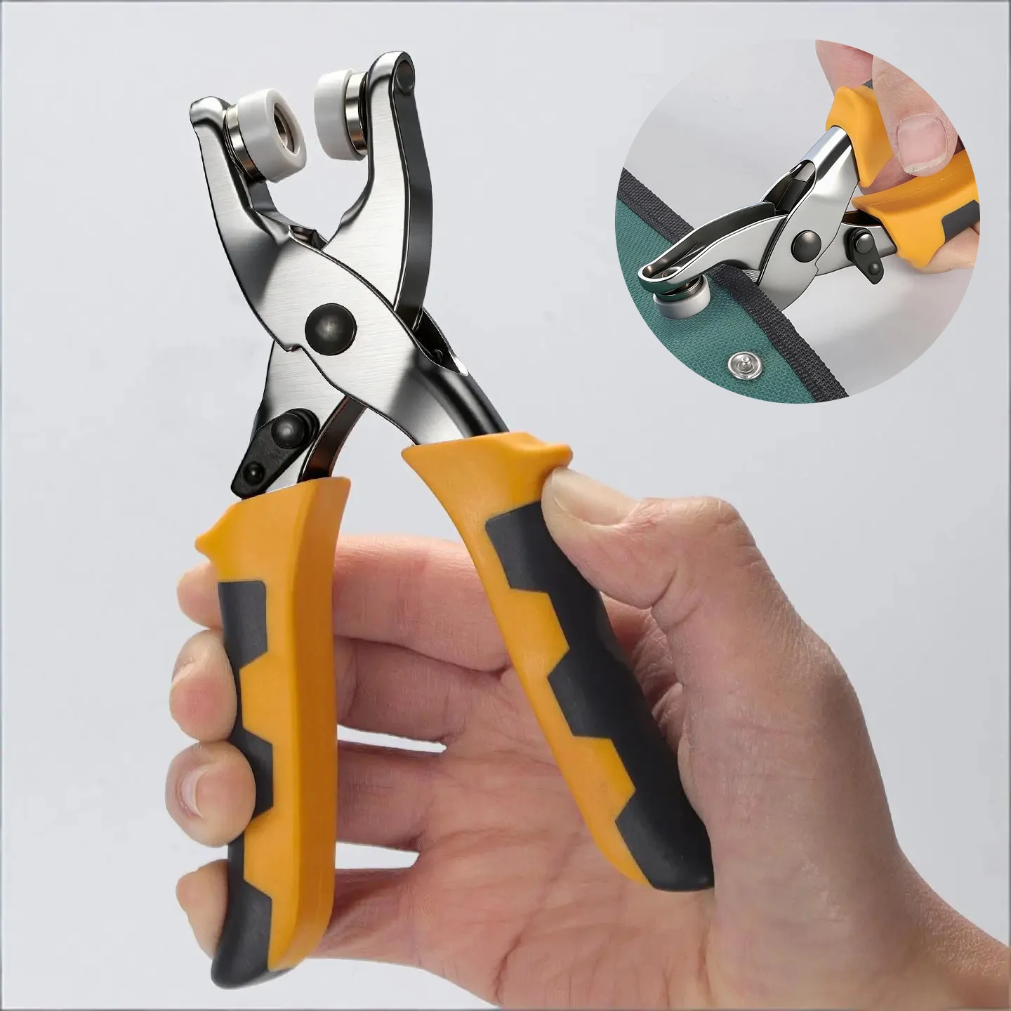 Handheld Snap Fastener Pliers Set 5 Prong Eyelet Grommet Installation Tool Kit For DIY Clothes Bags Leather Dog Collars