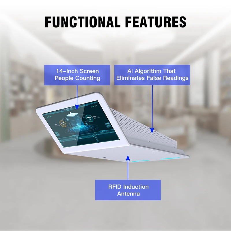 Smart Library Equipment RFID UHF Access Control Library Security Gate Anti-Theft Management Hf EAS Alarm Gates Antenna