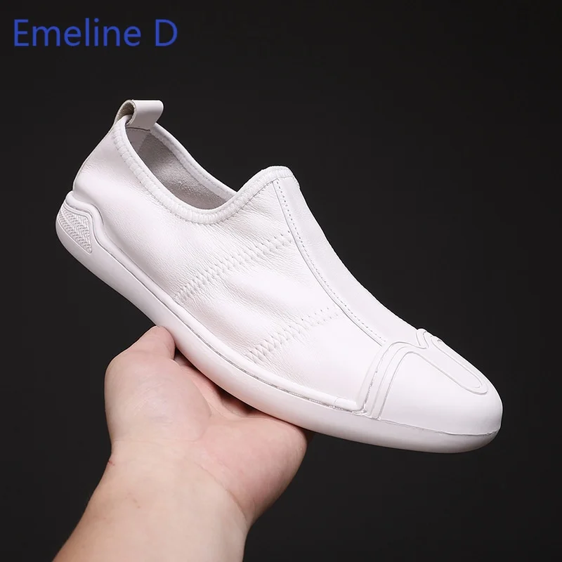 Slip On Casual Shoes Stitched Panel Soft Round Toe Lightweight Flat Flexible Sole Warm Fleece Liner Daily Fashion Footwear