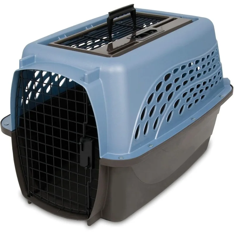 Double door small dog and cat kennel pet cage made from recycled materials for pets up to 15 lbs