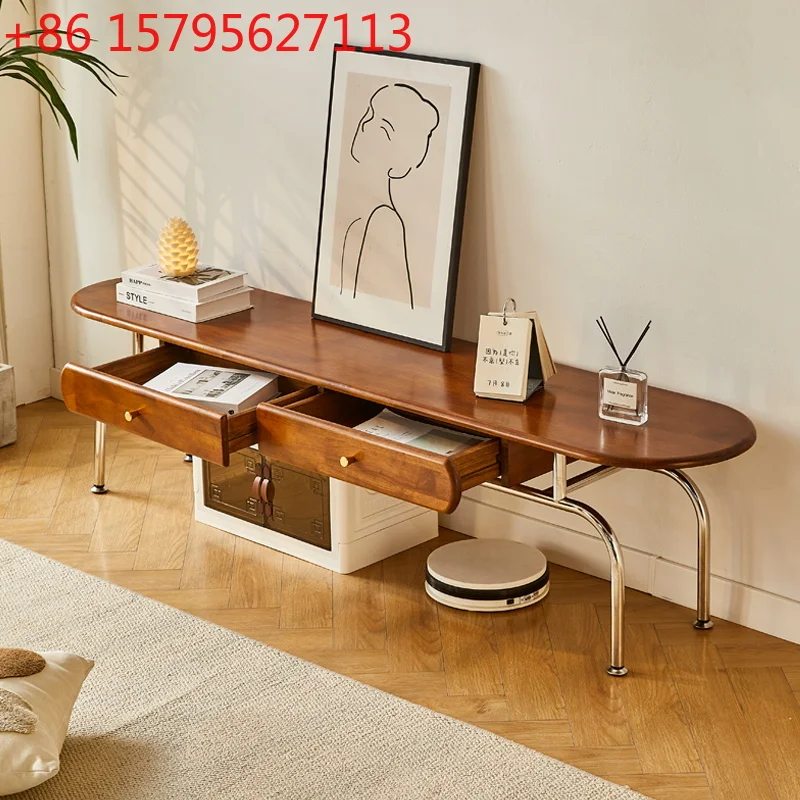 

Винтажная эстетичная подставка для телевизора, удобная семейная комната, многофункциональная подставка для телевизора, классические элегантные решения для хранения, подставка для мебели