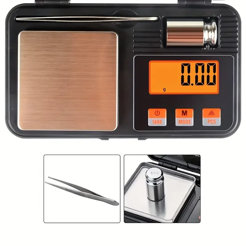 1PC Mini Stainless Steel Electronic Scale 50g/0.001g-200g/0.01g Digital Pocket Scale With Weights Balance Portable Pocket Scale