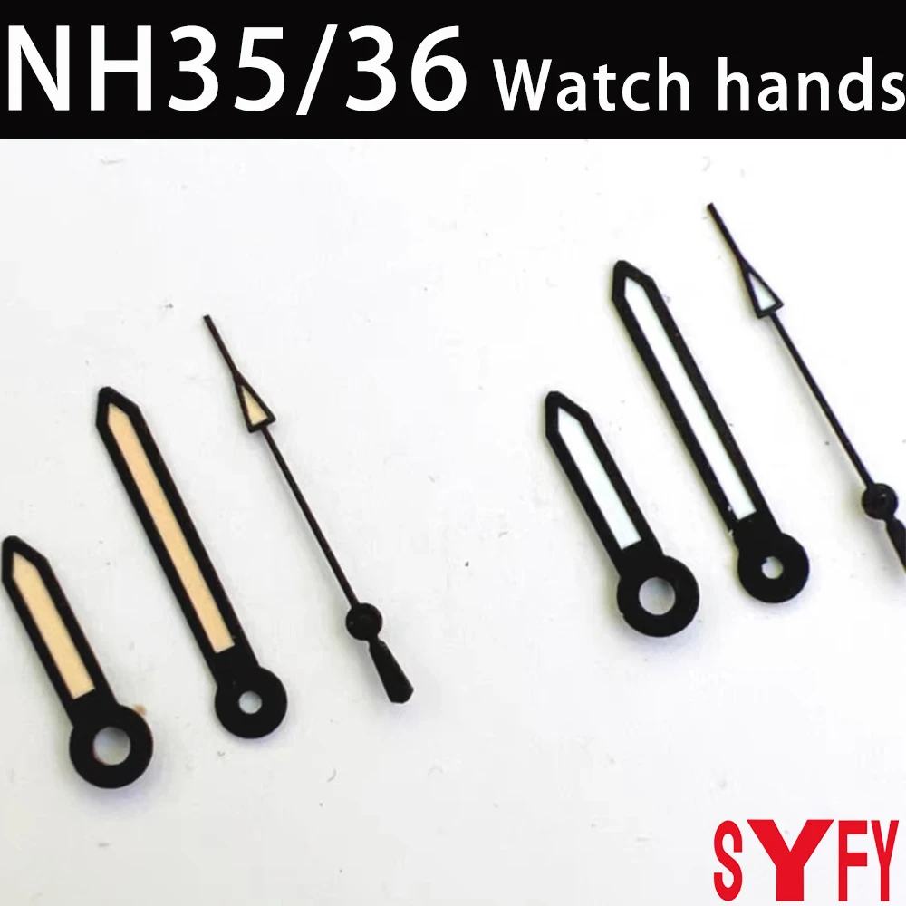 

NH35 Hands Black Orange White Watch Hands Suitable NH35 NH36 7S26 4R35 4R36 Movement Green Luminous Watches Pointer