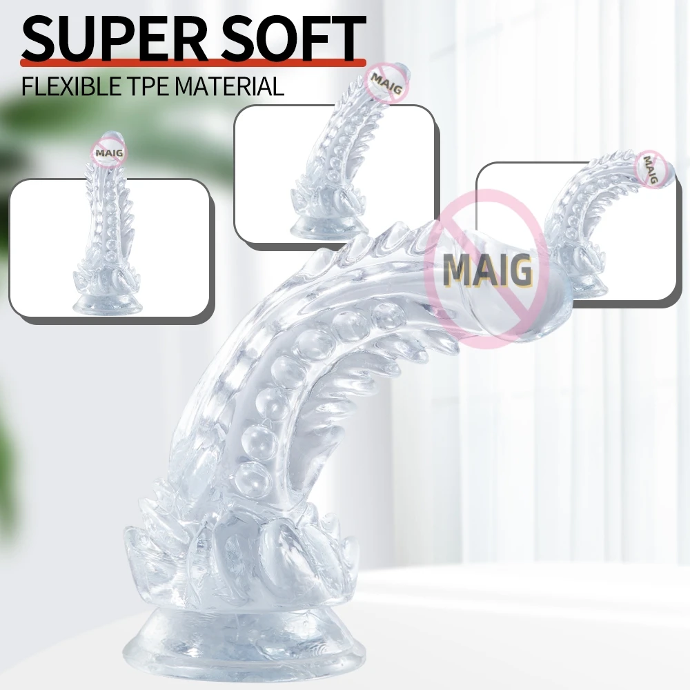 Transparent Dildo Spike Stimulate Vaginal Anal Plug Fake Penis 18 Sex Toys For Women/Men Real Masturbators Buttplug Big Dildos