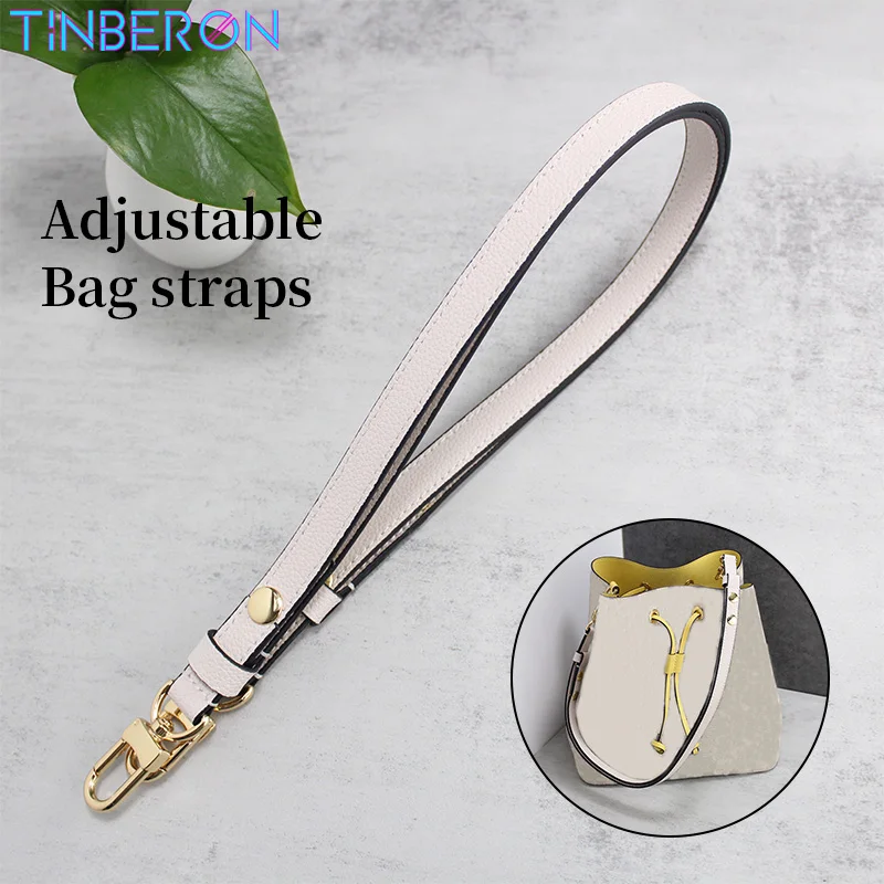 

Tinberon Genuine Leather Bag Strap Replacement Luxury Design Bucket Bag Straps Off White Handbag Shoulder Bag Strap Accessories