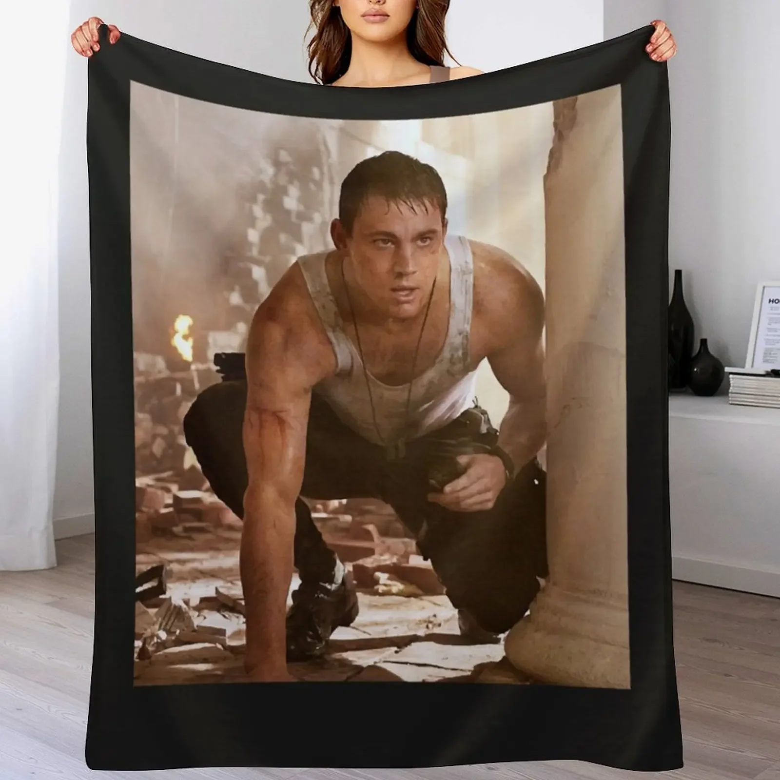 Channing Tatum Scene Throw Blanket warm winter Summer Beddings halloween Blankets