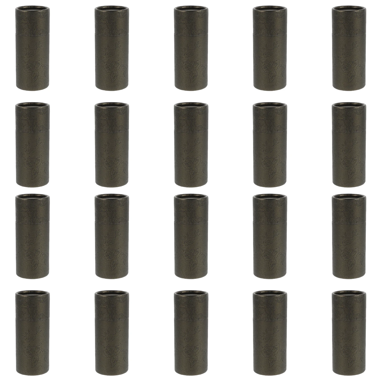 20pcs Essential Oil Bottle Packaging Box 50ml Black Gold Portable Reusable Travel Stick Storage Incense Gift Container