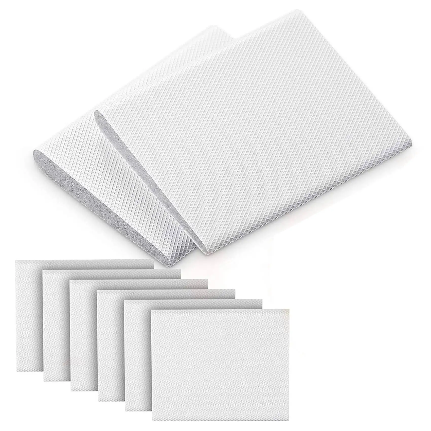 6 Pieces Self-Adhesive Door Corner Seals Weather Stripping Wedge Draft Stopper Door Frame Seal Corner Foam (White)