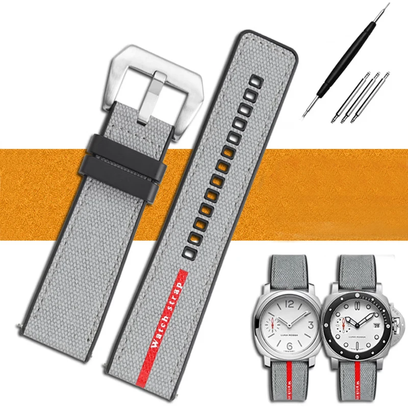 

Ремешок для часов Panerai SUBMERSIBLE Luna Rossa PAM1466 PAM1391 PAM1565, резиновый браслет, 22 мм, 24 мм, 26 мм, мужские ремешки для часов 24 мм.
