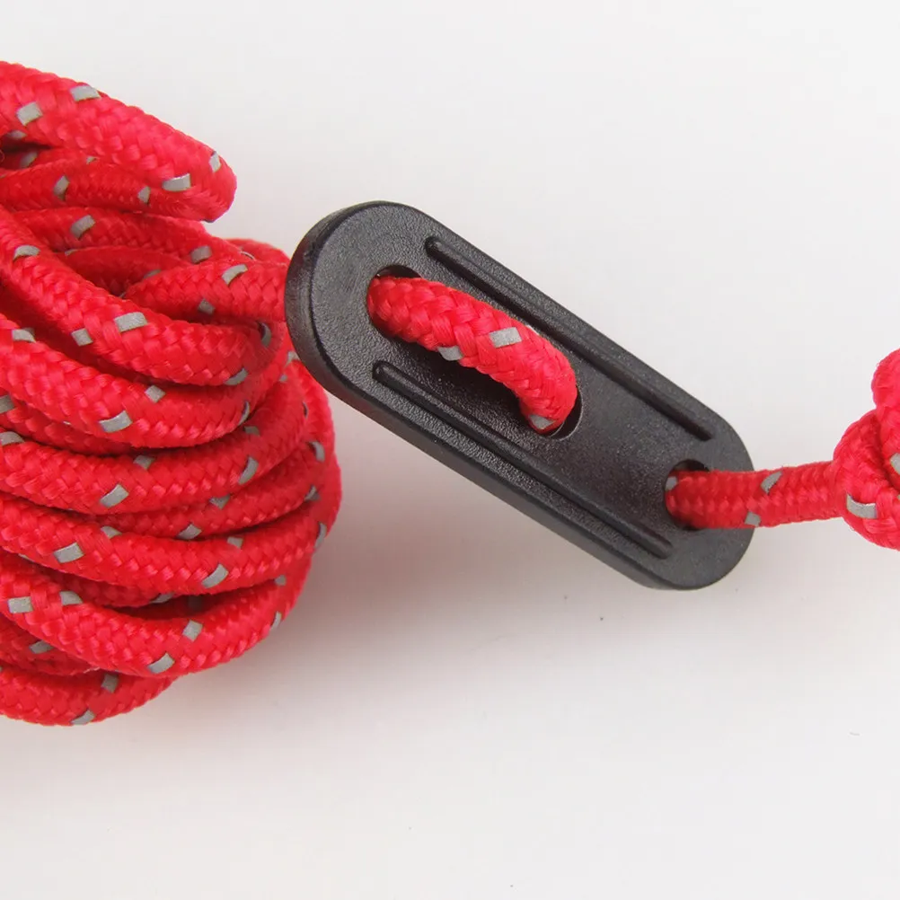100Pcs Plastic Camping Tent Rope Buckle For Outdoor Camping Campers Adjusters 3-Eye Awning Canopy Tensioning Colorfast