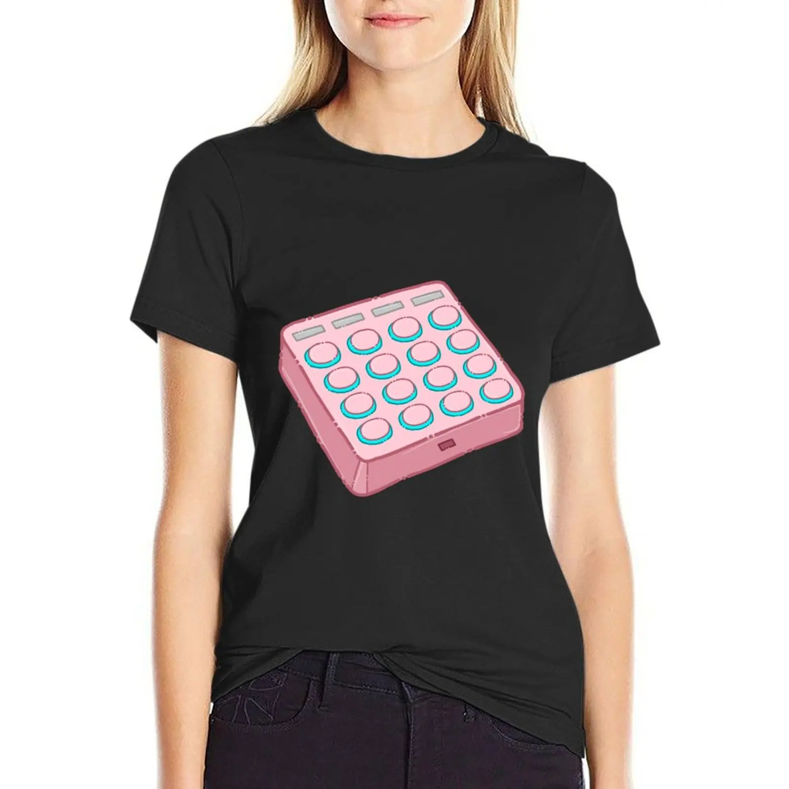 

Midi Fighter 3D, Pink T-Shirt oversized animal print shirt for girls summer tops Aesthetic clothing Woman fashion