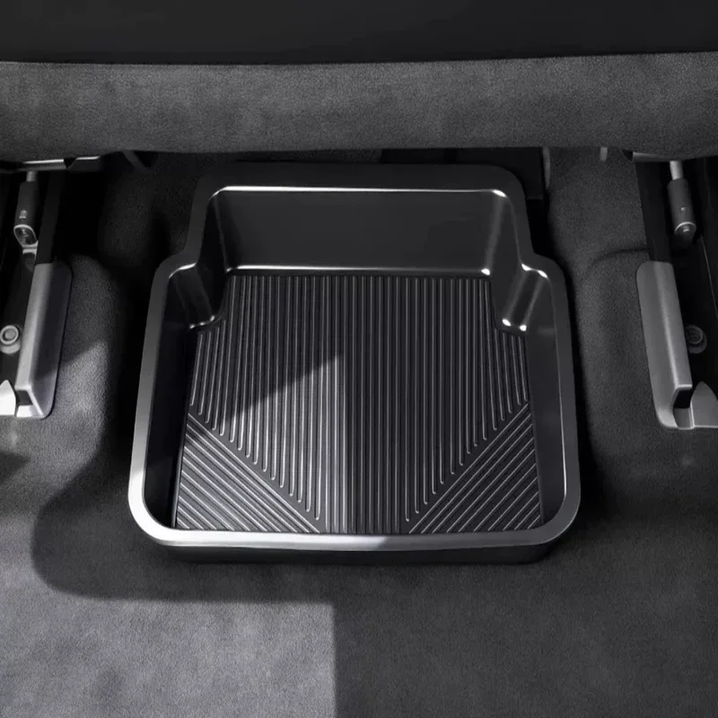 Wasserdichte Geruchlose Silikon-Aufbewahrungsbox für Unter dem Sitz, Rutschfest und Geräuschlos für Tesla Model 3/Y Innenraum 1/2 Stück – Detail 3