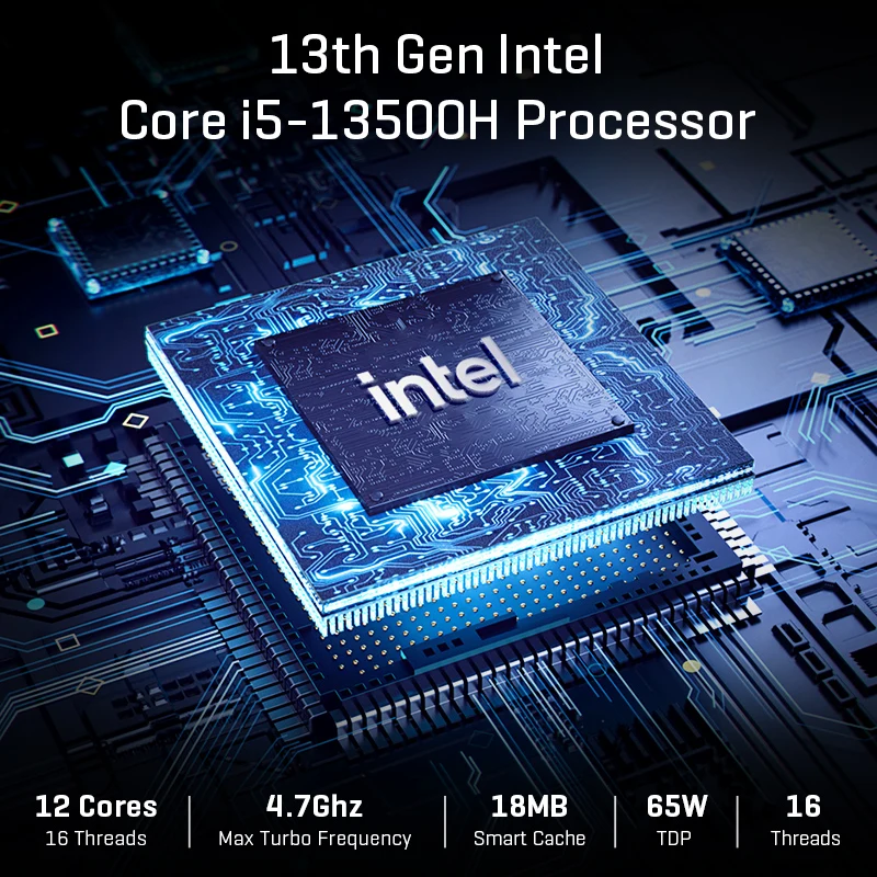 CHUWI-ordenador de videojuegos CoreBox 5. ª generación, Intel Core i5-13500H, gráficos UHD 8K, decodificación de 16GB LPDDR5, 512GB SSD, WIFI 6, Windows 11