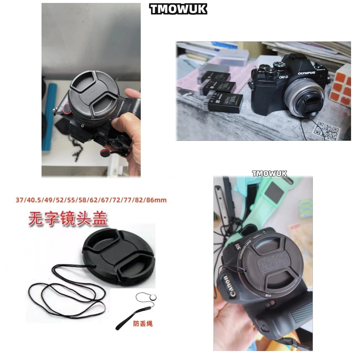 

For FUJIFILM X-T100 X-Pro2 X-A5 X-H2 X-M6 X-E3 X-T70 X-T4 X-T30 X-T1 Camera Lens Cap Protective Cover Center Pinch Snap-on 49mm