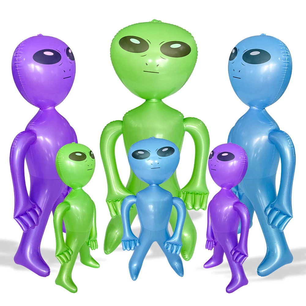 1 Stück aufblasbares Alien-Spielzeug, erhältlich in zwei Größen von 33 Zoll und 63 Zoll, geeignet für Halloween-Party-Geschenke mit Alien-Thema – Detail 3