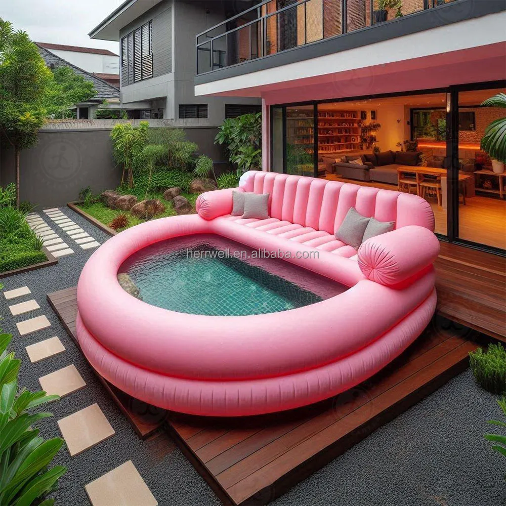 Commercial Customized Inflatable Sofa Pools Swimming Pool With Sofa Portable Pool  Sofa for Yard Play Games