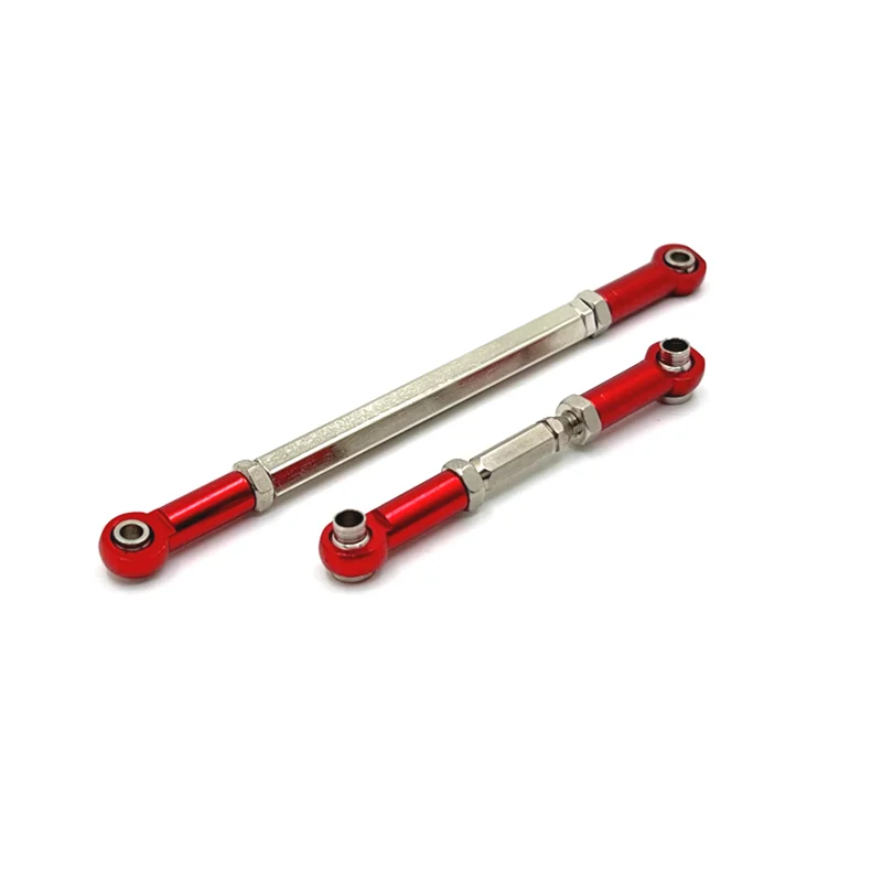 Metal Front Axle Steering Tie Rod OP Upgrade Parts Fit For 1/12 MN168 MN82 MN78 RC Crawler, Adjustable Steering Link Modified