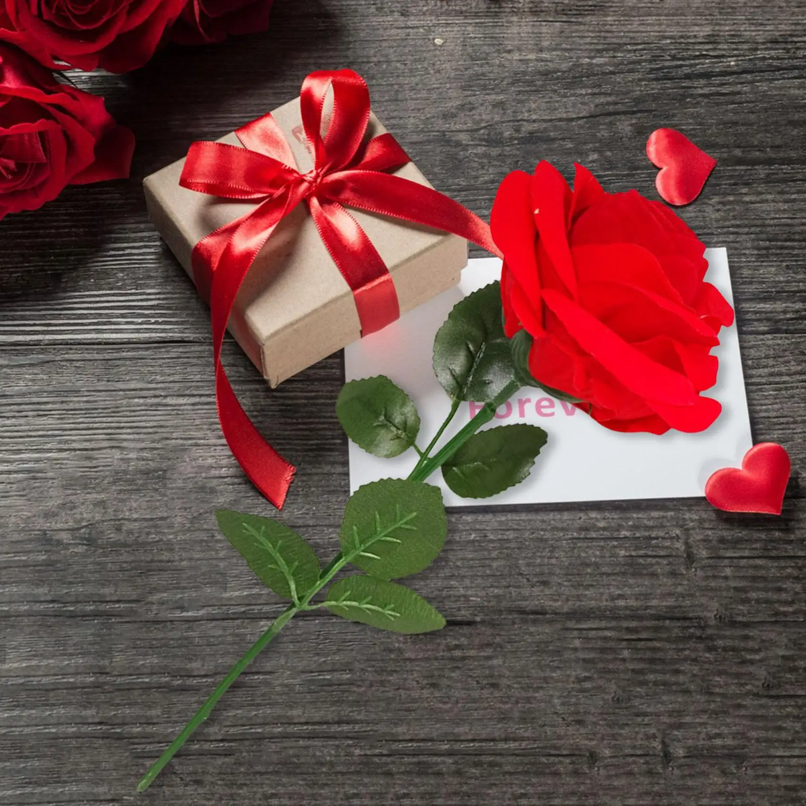 Red Rose Ring Box Jewelry Gift Boxes for Earrings Christmas Proposal Engagement Ring Box Valentines Day Gifts Box for Her