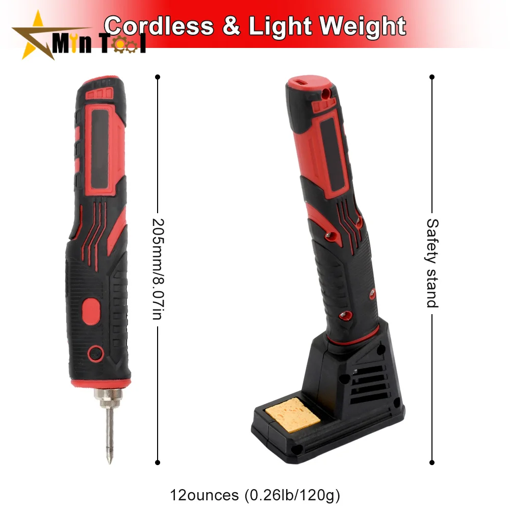 Soldador inalámbrico, herramienta de soldadura recargable de 1800mAh, Kit de soldadura electrónica, herramienta de reparación