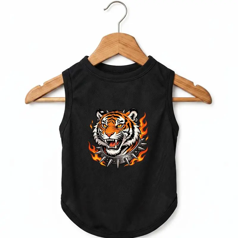 

Fierce Tiger Dog Vest | Cool Summer Pet Shirt | Breathable Fabric | Small Dog Apparel
