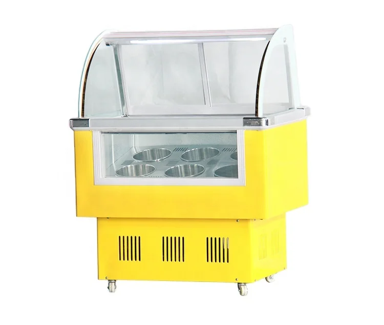 

Energy Saving LED Display Cabinet Single Temperature Low Temperature Glass Display Cabinet for Ice Cream Air Refrigeration