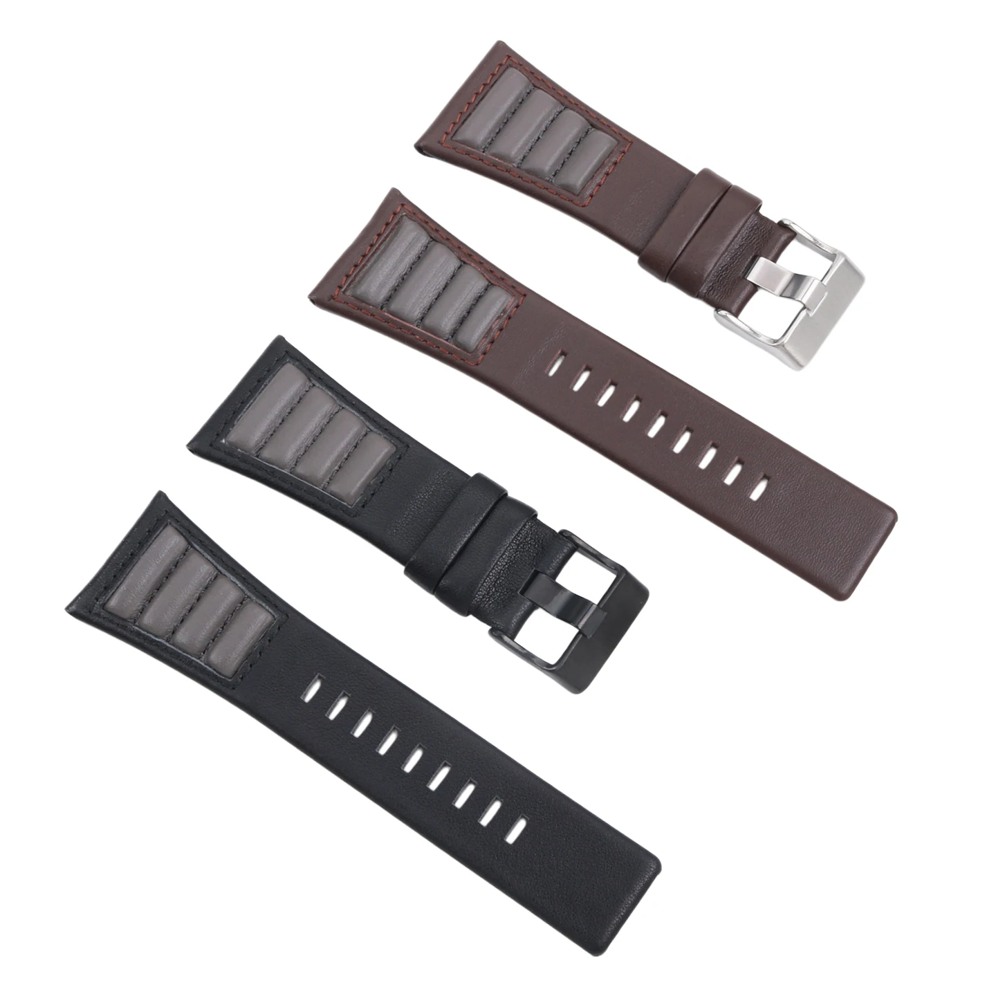 

Large-sized universal leather strap 30mm band for DIESEL large dial watch men's watch chain black/brown soft cowhide bracelet