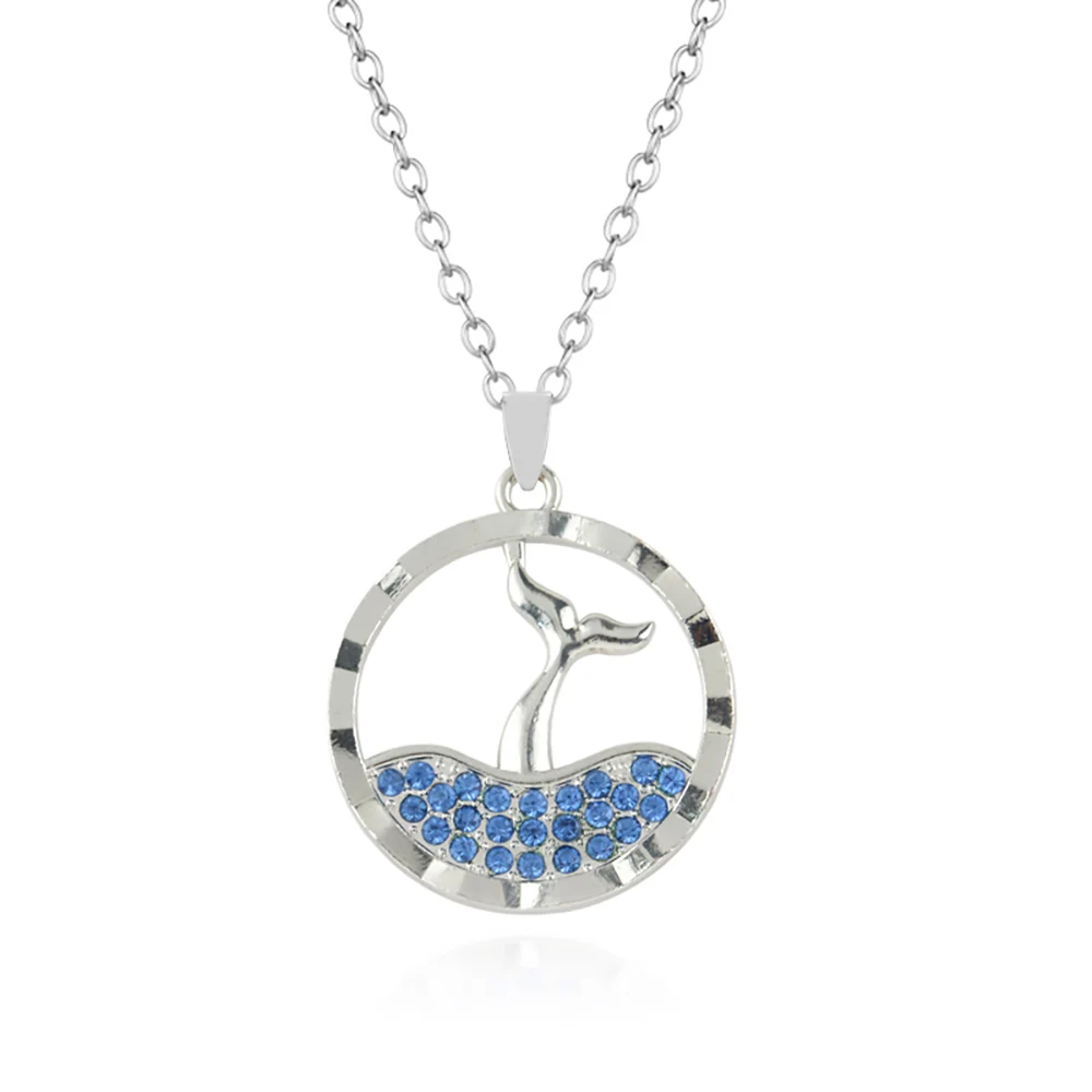 Fashion Women Necklace Fashion Whale Tail Fish Nautical Charm Tails Necklaces Jewelry For Women Girl