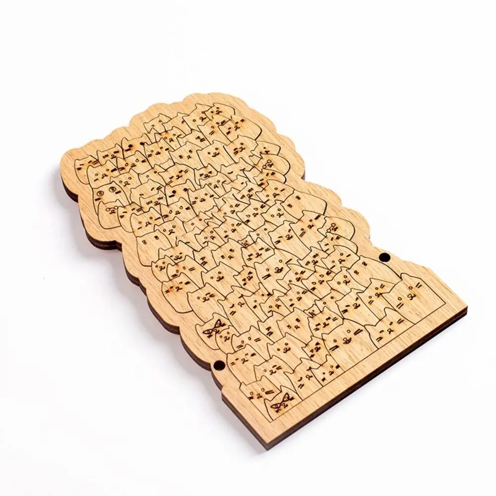 Puzzle unico a forma di gatto per cento gatti, puzzle in legno irregolare, puzzle per cartoni animati, puzzle per animali, gioco per famiglie