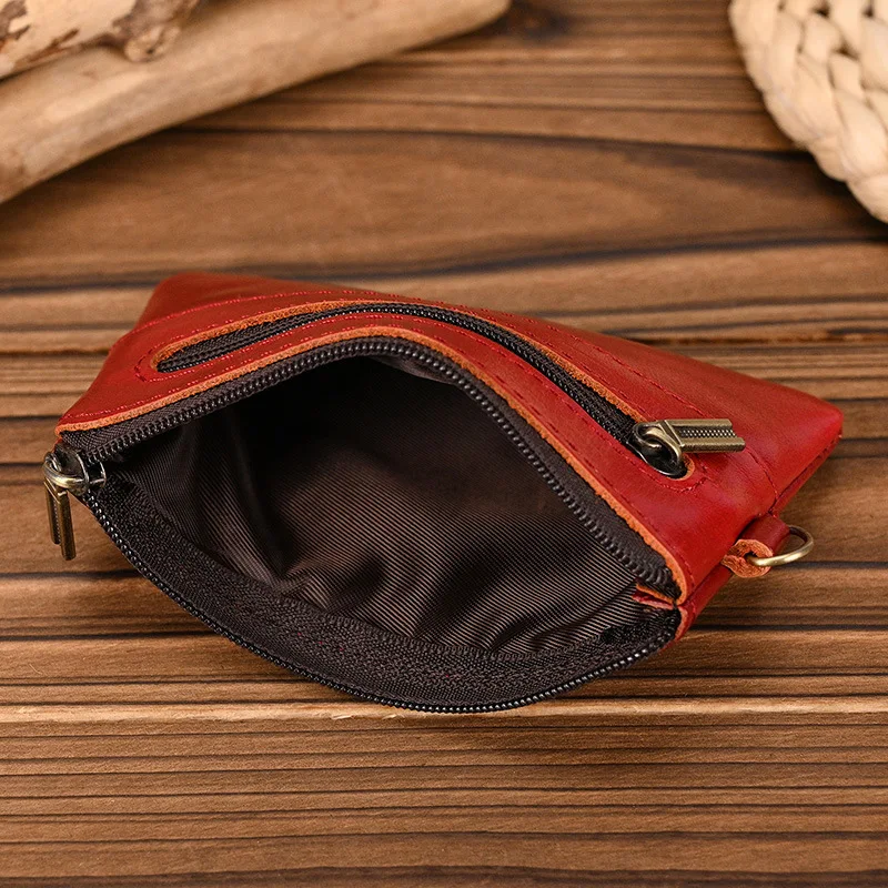Simple Design Red Women Wallet Real Leather Multi-pockets Coin Card Holder Female Purse Man Wallets carteras mujer 카드지갑