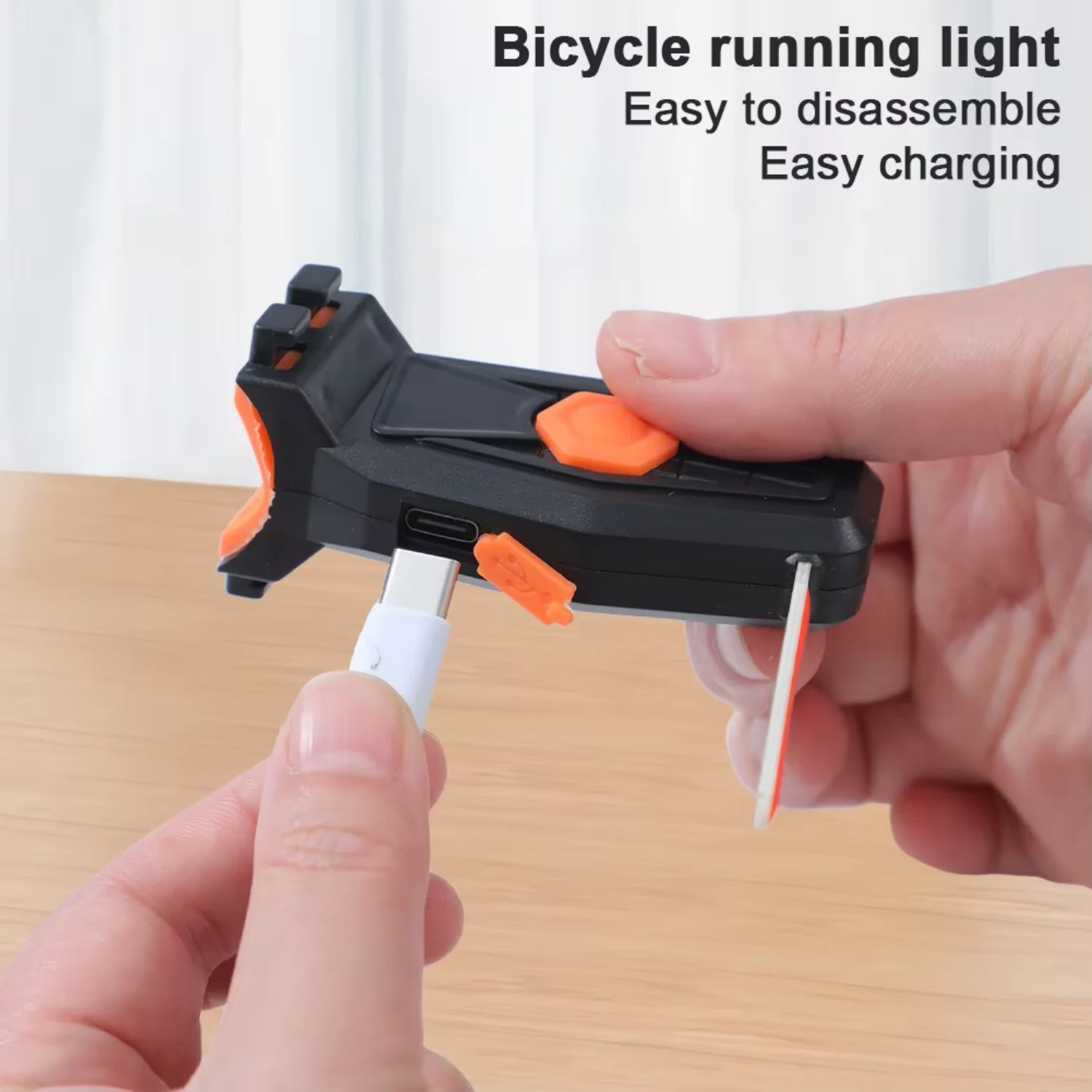 Luce posteriore per guida notturna per bici Luce per acqua corrente per bicicletta ad alta luminosità Lampada di avvertimento di sicurezza per bici Ciclismo notturno