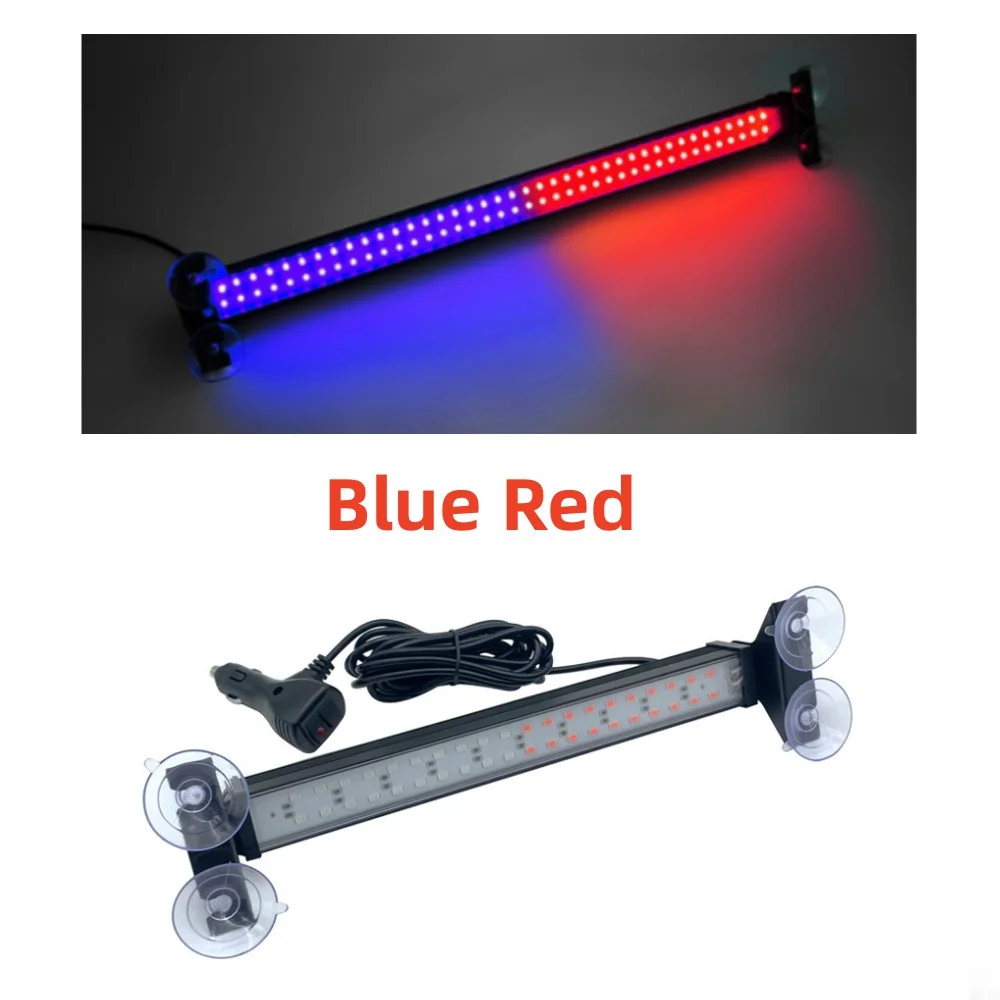 12V-24V 40 LED Strobe Light Emergency Flash Warning Lamp Auto Windshield Bar Traffic Advisor Flashlight Red Blue Car Accessories