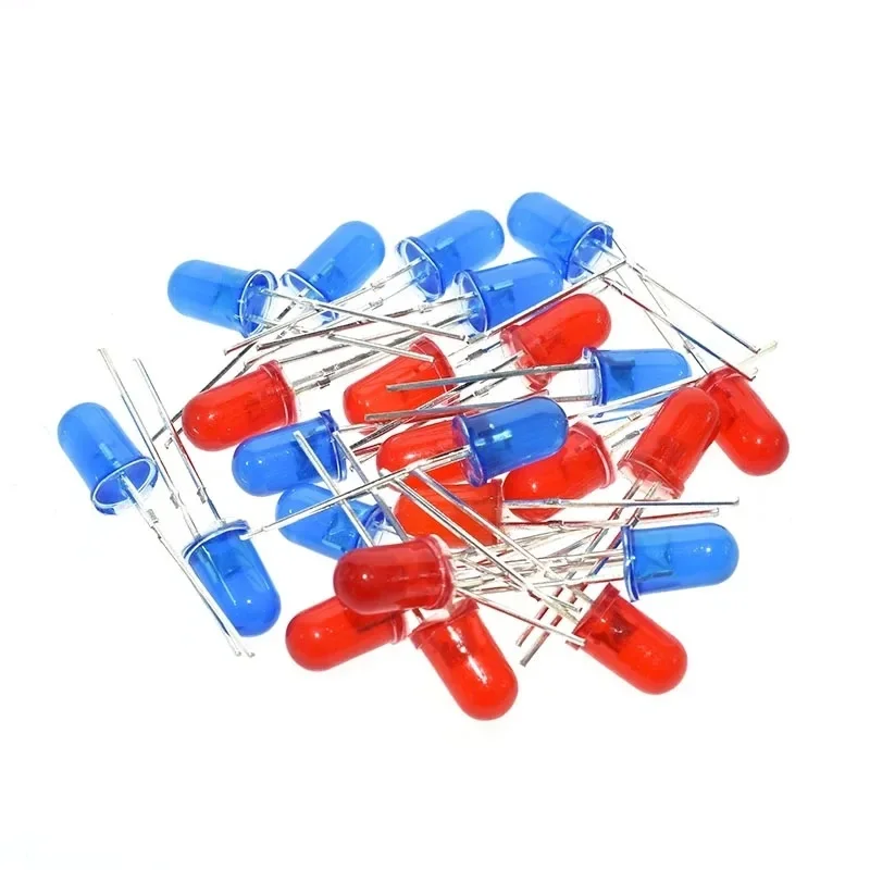 Red Blue Double Color Flashing Lights Kit Strobe NE555 + CD4017 Practice Learning DIY Kits Electronic Suite